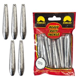 PRO FILSTAR Drop Shot Blei für Sabiki 5x130g - Hering & Makrele Bleie - Tropfenform Dropshot - Meeresangeln - Süß- & Salzwasser Sport Set - Angel Gewichte - Angelgewichte - Angelblei - Fishing Weights