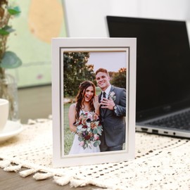 100 Pack Photo Frame Cards with Envelopes 4x6 Paper Picture Frame Bulk Blank Photo Insert Cards for Wedding,Graduation,Mother's Day, Classroom DIY - White with Silver Trim