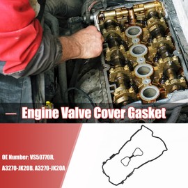 X AUTOHAUX 1 Set VS50770R A3270-JK20B A3270-JK20A Engine Valve Cover Gasket for INFINITI G35 3.5L 2007-2008 for INFINITI FX35 3.5L 2009-2012
