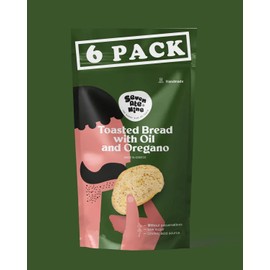 SEVEN ATE NINE THE SUNNY SIDE OF TASTE - 7ATE9 Toasted Bread with Oil & Oregano 90g (Pack of 6) – Mediterranean Snack – Baked, Not Fried – Vegetarian – No Palm Oil