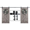 SMARTSTANDARD 13 FT Double Barn Door Hardware Kit, Sliding Door