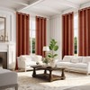 MIULEE Terracotta Linen Curtains 84 Inch Length 2 Panels Set