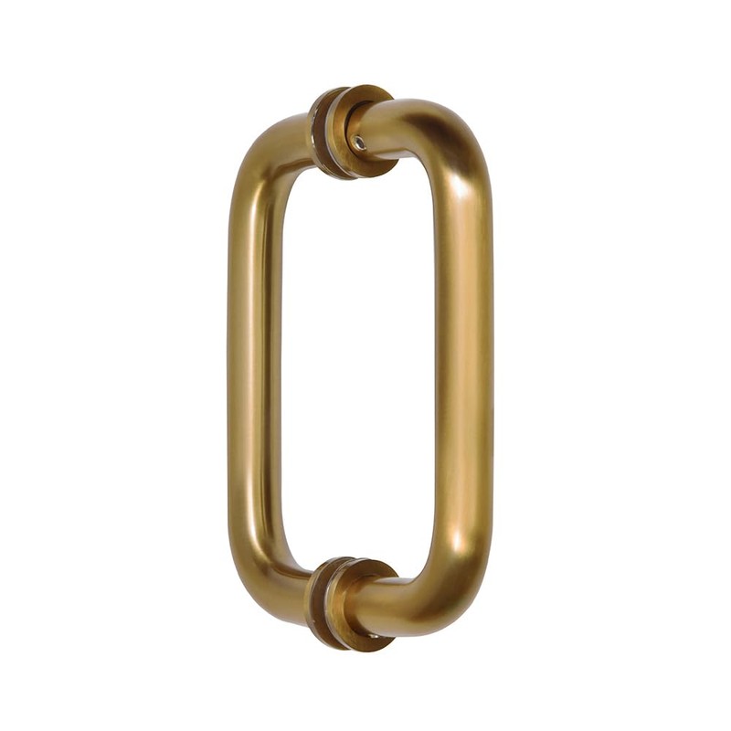 CRL 6" Satin Brass (BM Series) Tubular Back-to-Back Pull Handle