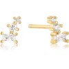 ANIA HAIE Gold Tone Cubic Zirconia Crawler Stud Earrings E037-99G,