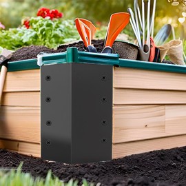 Set of 4 Metal Raised Garden Bed Corner Brackets, 5.9 x 3 Inch Rust Resistant Corner Connectors for DIY Gardening