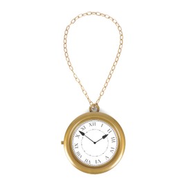 EverJoy Party 1 Piece White Rabbit Clock Necklace, Jumbo Clock Necklace, White Rabbit Clock Necklace Costume Accessories