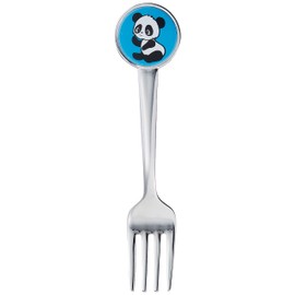 Round Panda Child Fork Blue