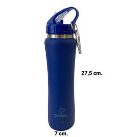 Cocker - Stainless Steel Water Bottle 550 ml. - Water Bottle - Thermal Bottle - Trekking - Fitness - Gym - Sport - Camping - Office - Outdoor - Blue