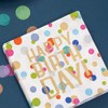 Caspari Happy Birthday Confetti Paper Cocktail Napkins - 80 Count