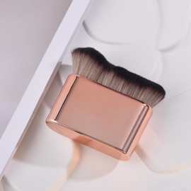 Self Tan Brush Portable Self Tanning Brush Soft Brush Self Tanner Face Brush For Body & Leg Makeup（Rose Gold）