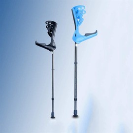 Aluminum Alloy Crutch Slip, U-Shaped Elbow arm Crutch is Adjusted with Light, and The Side Shimotori Cane absorbs The Proper Sweat for Patients with Leg Weakness (Color : Black)