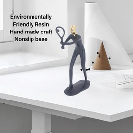 Escultura de Hombre Deportivo, Modelo de Jugador de Tenis de Resina, Escultura de Arte Deportivo de Resistencia, Estatua de Tamaño Compacto para Sala de Estar, Chimenea,