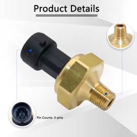 KEJSTED DPFE3 Exhaust Back Pressure Sensor EBP Compatible with Ford Powerstroke 6.0L 7.3L V8 Diesel 1997-2003 1850353C1 1850353 1850353C2 F7TZ-9J460-AA SU2380 2134517 4C3Z-9J460-A 1C3Z-9J460-A