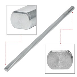 18" Length 3/4" DD Surface Plated Stainless Steering Shaft Universal DD 0.75 in Fit for Universal 3/4" DD Universal U-Joints