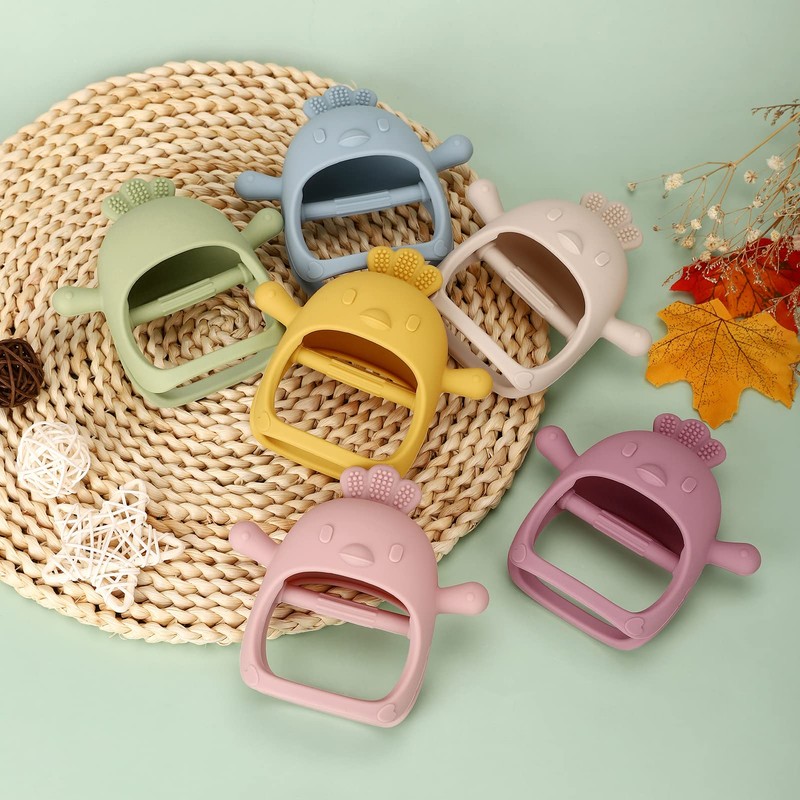 Socub 3 Pack Silicone Baby Teether Toys for Infants 3+