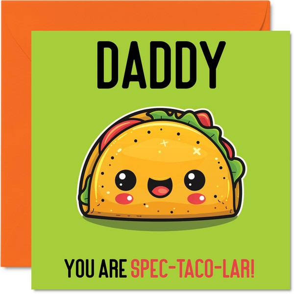 Stuff4 Dad Birthday Card - Spec-Taco-lar - Funny Birthday Card
