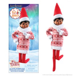 The Elf on the Shelf Claus Couture Collection Snowflake Sweetie Dress - Charming Fair Isle-Inspired Tunic Dress - Scout Elf Not Included