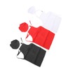 3 Set Kids Apron and Chef Hat Red Black White
