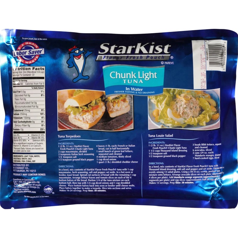 StarKist Chunk Light Tuna in Water, 43 oz. 2 Pack