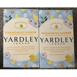 Yardley London Chamomile Flower Soap Nourishing Baby Bar Soap 4 oz each Lot Of 2