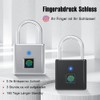 Lock with Fingerprint, IP55 Waterproof, Padlock Fingerprint, USB Charging Bluetooth