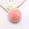 Double Smile Fluffy Bag Charm Cute Pom Keychain Pendant Fake