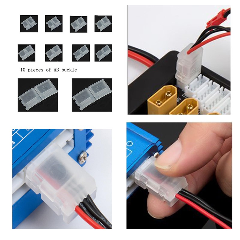 wurenji Balanced Plug Protector AB Clip, 10 Pieces of 2S-6S