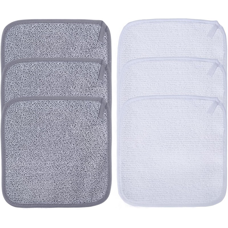 POLYTE Paño Desmaquillante Facial de Microfibra, 20.3x20.3 cm, 6 Pzas