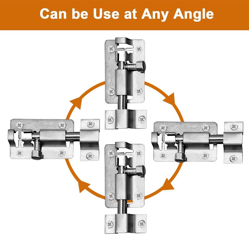 Jiozermi 10 Packs Barrel Bolt Latch, 2" Length and 1.35"