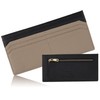 Greacess Women's Long Wallet, Thin, Genuine Leather, Slim Card Case,