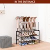 musicwell Adjustable Shoe and Boot Rack in One, Combined &