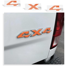 Reflective Concepts 4x4 Emblem Overlay Decal Sticker -Fits: 2015-2018 Ram Rebel - (Color: Reflective Orange)