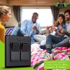 Leisure LED Modern Double SPST On-Off Switch with Bezel, 12-Volt,