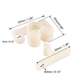 sourcing map Furniture Cabinet Closet Door Double Roller Catch ABS Beige 5Pcs