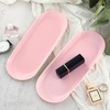 4 Pack Manicure Tools Storage Trays Pink Oval Dish Storage
