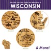 Totally Bamboo Destination Wisconsin State Shaped Serving and Cutting Board,