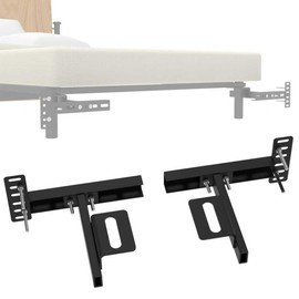 Headboard Brackets for Metal Bed Frame, Universal Adjustable Brackets for Headboard with Footboard Extension Kit Fit Twin Full Queen King, Matte Black 2 Packs