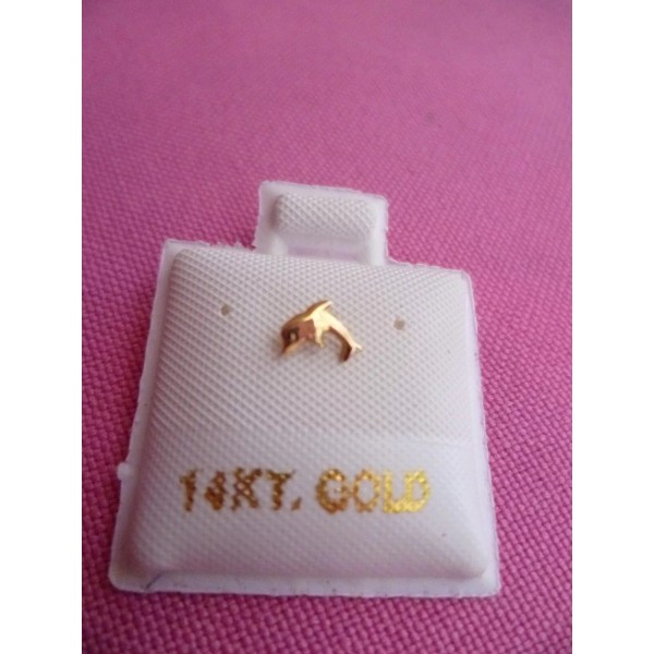 Unbranded 14k Yellow gold Nose stud Dolphin
