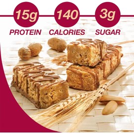 ProtiDIET Peanut Surprise High Protein Bar, No Trans Fat, Nutrient Rich Protein Fiber Bars - High Protein Snacks for Adults - Healthy On-the-Go-Snack - 7 Delicious Peanut Meal Bars Per Box