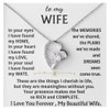 Momavo Jewelry To My Wife - IN YOUR EYES I HAVE FOUND MY HOME, To my Soulmate, Gifts For Wife Romantic, To My Smoking Hot Wife , Necklace For Wife From Husband, Valentines Birthday Gift (Luxury Box w/ LED LIGHT, 14k White Gold Finish)