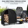 AKEfit 24 Inch Firewood Log Hoop Cover, Heavy Duty 600D