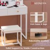 Keonjinn White Vanity Desk with Mirror and Lights, LED Makeup