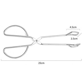 OPDENK Stainless Steel Food Tongs,Heavy Duty Kitchen Tongs Clip Clamp for BBQ,Barbecue,Cooking,Buffet Pliers,Scissors Tongs (9.84 inch set of 2)