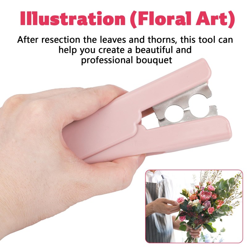 lasuroa Rose Thorn Stripper Tool, Pink Rose Stem Stripper Remover