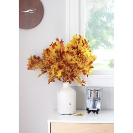 Afloral Preserved Fall Oak Leaves in Brown Tones