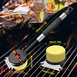 Steam Brush Replace Head, Bristle Free Cleaning for Grills & Griddles, Heat-Resistant & Dishwasher Safe, Yellow (Replaceable Head)
