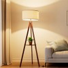LEPOWER Tripod Floor Lamp, Mid Century Wood Standing Lamp, Modern