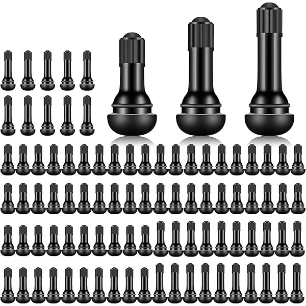 100 Pieces TR412 TR413 TR414 Tire Valve Stems Rubber Black