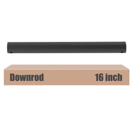 DPXMYG 16 inch Ceiling Fan Downrod with Extension Cord, Black Downrod for Ceiling Fan, 1 inch Outside Diameter, Ceiling Fan Boom Suitable for a Wide Range of Fans (Black, Not Threaded)