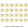 Gold Glitter 30 - No-Mess Real Gold Glitter Cut-Out Numbers